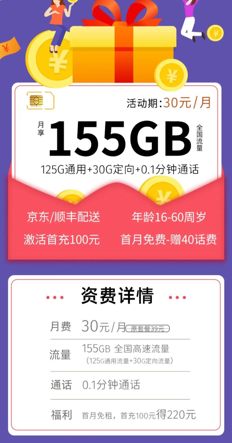 电信30元155g流量叠加包一年之后根据运营商政策续约全