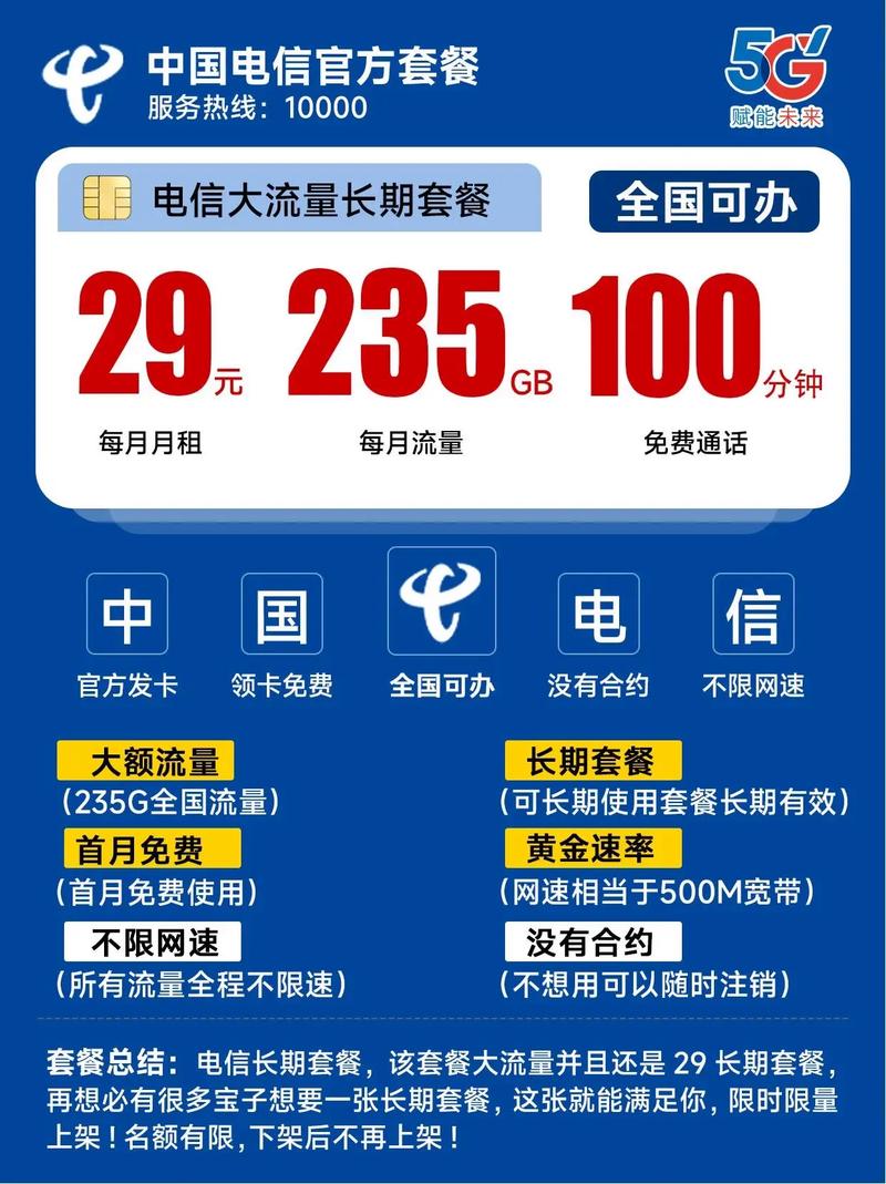 omg电信套餐29 元 235g哇塞电信这波操作简直了