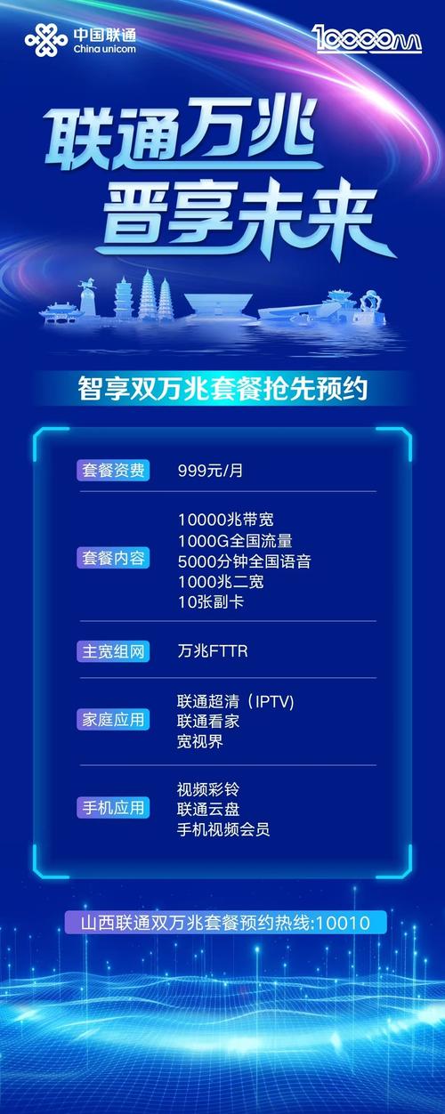 山西联通发布5g 999 10g万兆宽带套餐