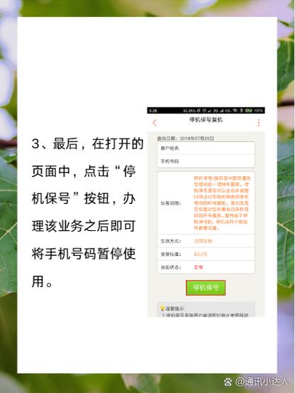 2接下来在打开的页面中点击左侧办理菜单栏选择停机保号