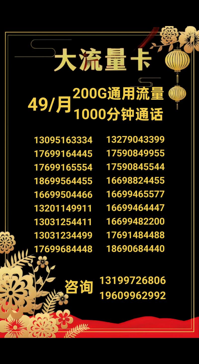 大流量卡畅享每月200g通话1000分钟  手机