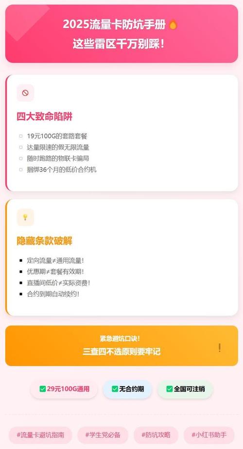 2025流量卡避坑指南小白收藏必看