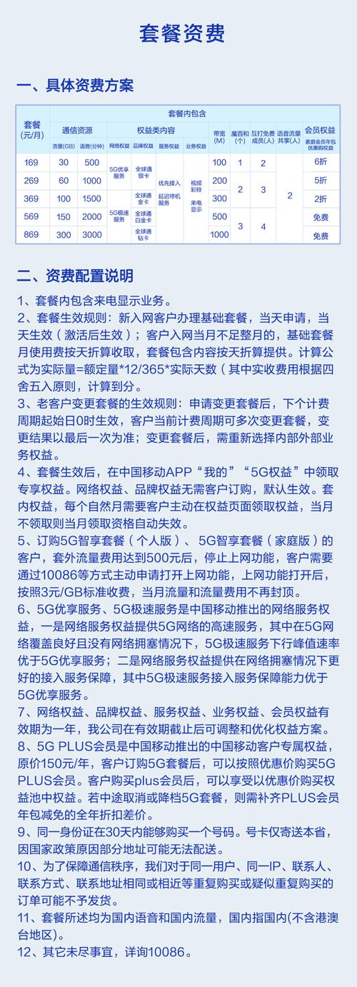 5g智享套餐家庭版