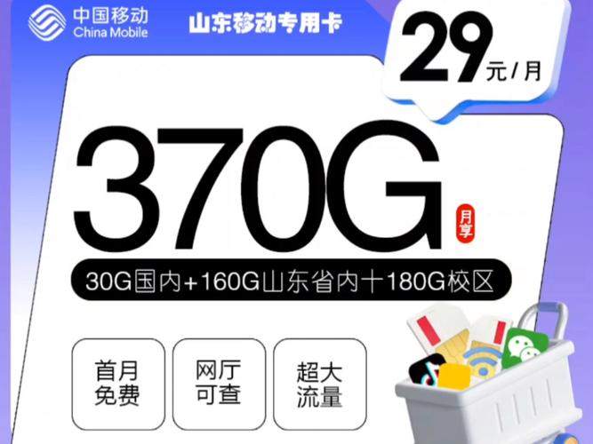 移动真的猛29元370g超大流量卡太香了