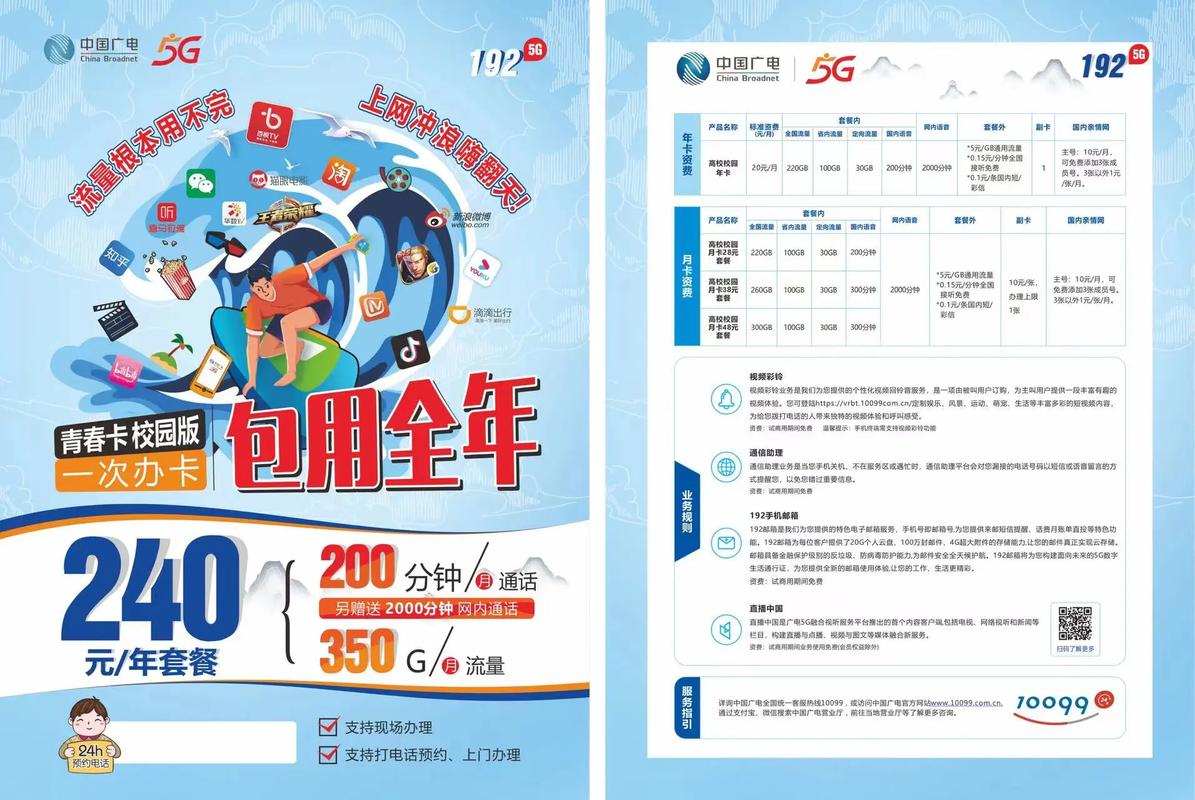 中国广电低资费大流量手机卡年费240元每个月200分钟 3