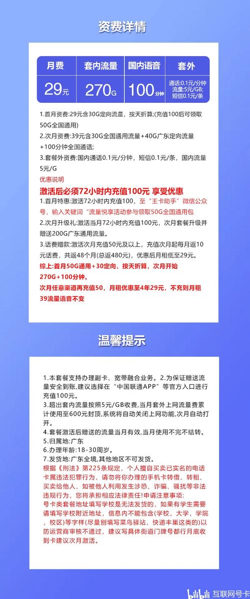 广东专属29元狂飙270g流量 100分钟通话学生党必囤5g极速体验