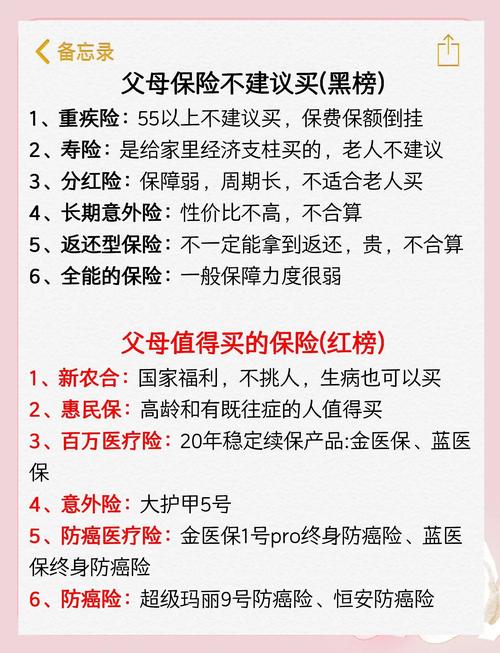 父母保险选购指南红黑榜避坑指南