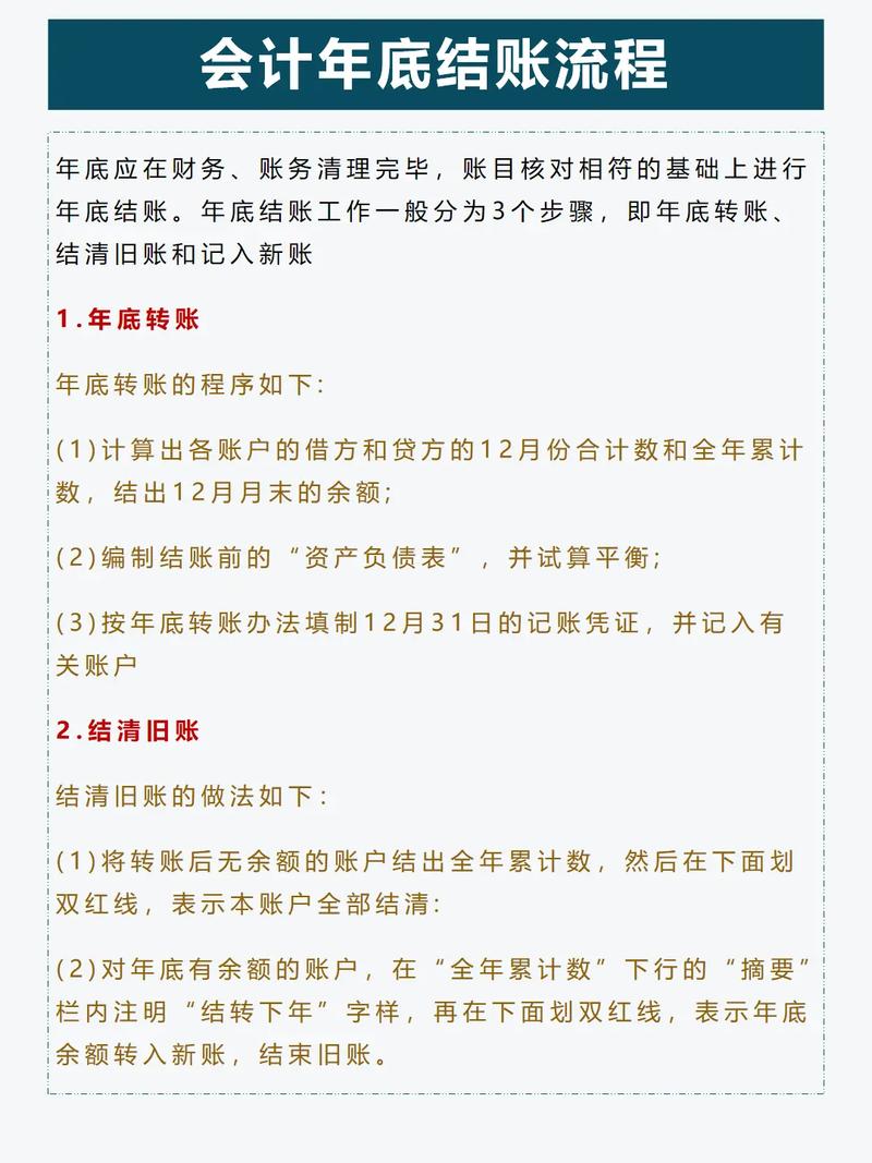 熬夜整理的会计年末结转流程来了清晰全面财务部人手一份太