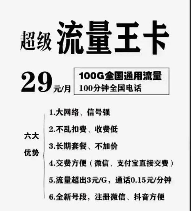广电大流量卡无套路29元套餐终身资费没有乱七八糟扣费业