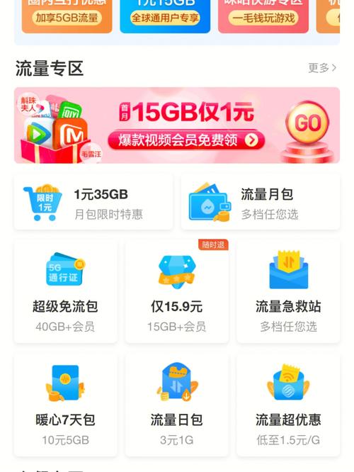 移动套餐8元首月0元40g流量包打卡成功