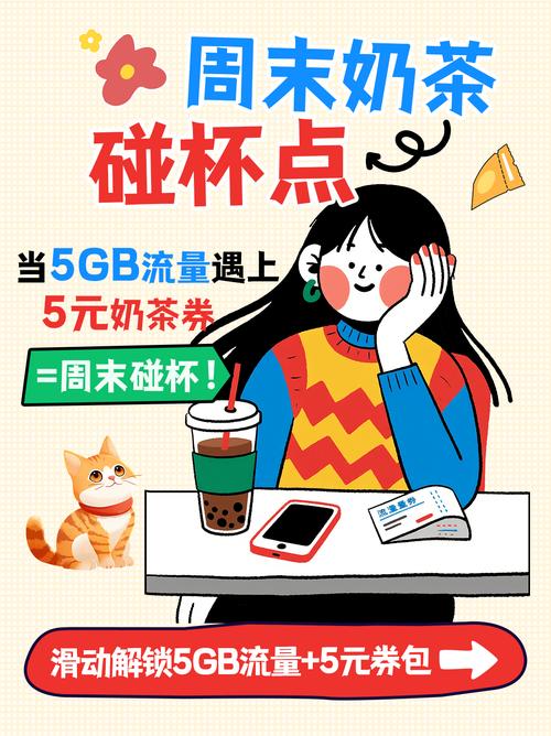 5gb流量 5元奶茶券云盘大空间周末马路漫游就带上这些