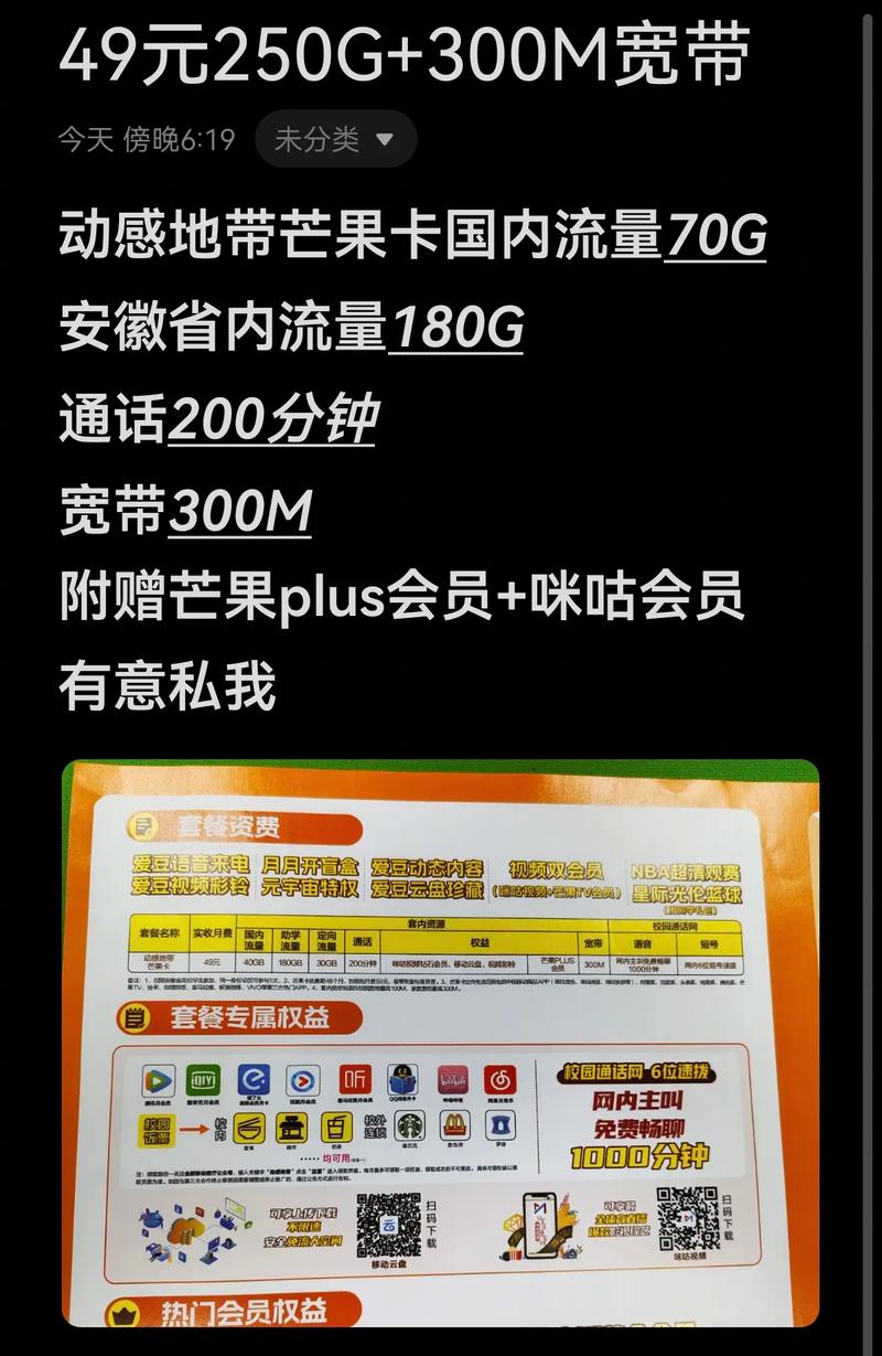 中国移动动感地带芒果卡安徽