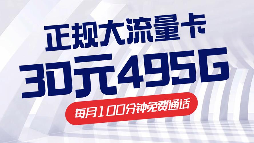 超大流量月享495g 100分钟通话月租30元性价比拉满