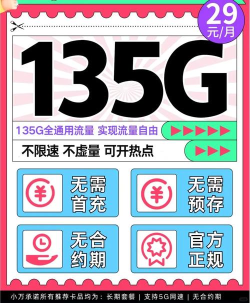 29元135g大流量卡学生党打工人必看移动联通电信流量卡推荐