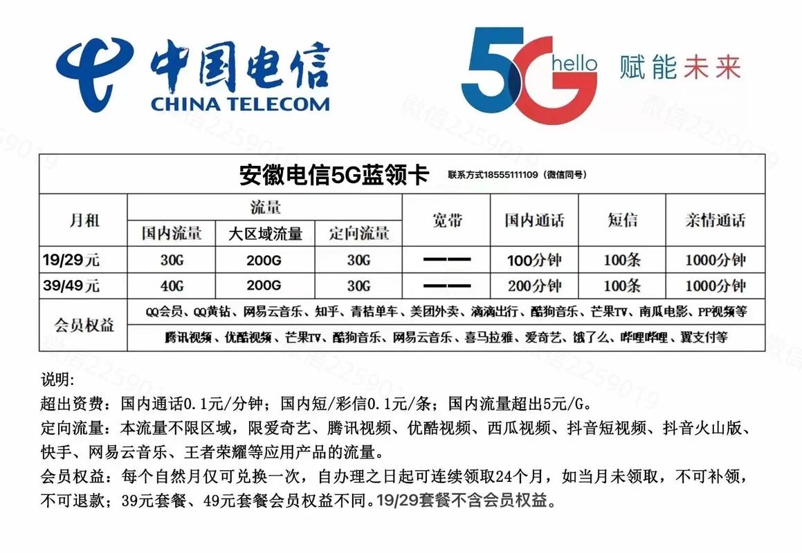 安徽电信5g蓝领卡套餐可携转长期用先定一个小目标 副业