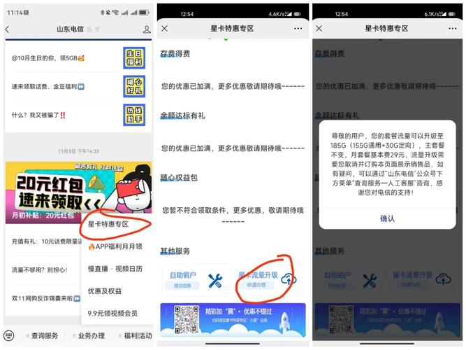 山东电信星卡免费升级到185g的详细教程长期流量卡的标杆
