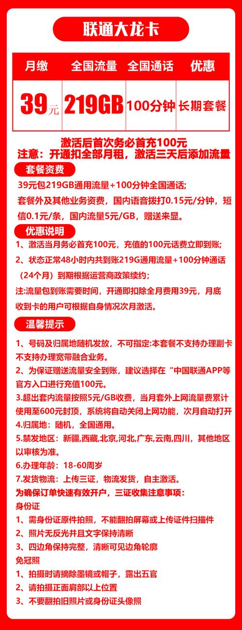 讲讲联通大龙卡值不值得办？流量资费适用人群全给你盘清楚