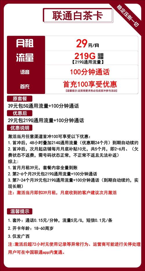 2025年广西联通流量卡套餐全解析办理攻略选号指南优惠套餐推荐含