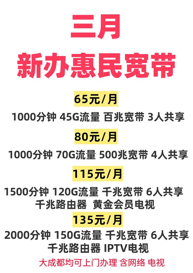 大成都家庭宽带资费来了超高性价比套餐一览表嗨 您是否还在为