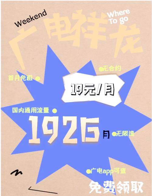 19元192g流量卡广电放大招