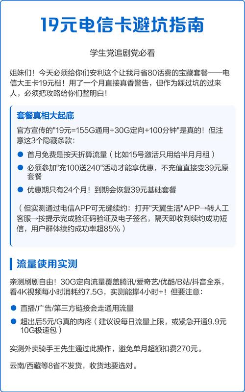 19元电信卡避坑指南学生党追剧党必看 电信大王卡19元档实测攻略