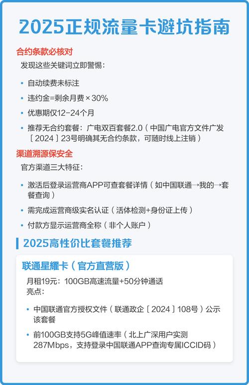 2025正规流量卡避坑指南