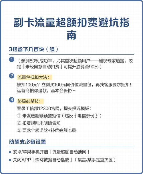 副卡流量超额扣费避坑指南