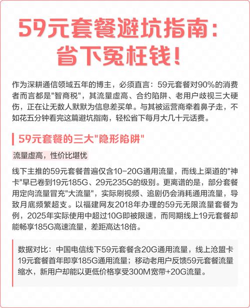 59元套餐避坑指南省下冤枉钱