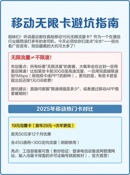 移动无限卡避坑指南 姐妹们移动19元无限流量卡疯抢需警惕