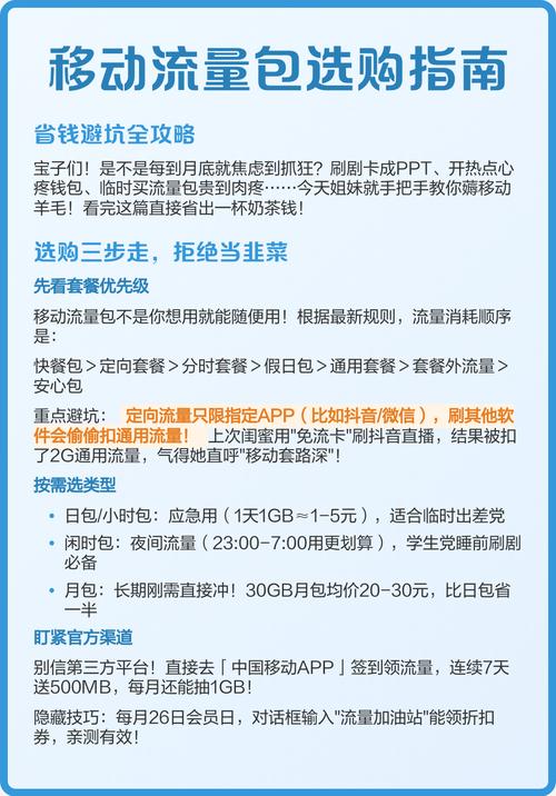 中国移动优惠流量包全攻略：测避坑指南与省钱技巧大公开