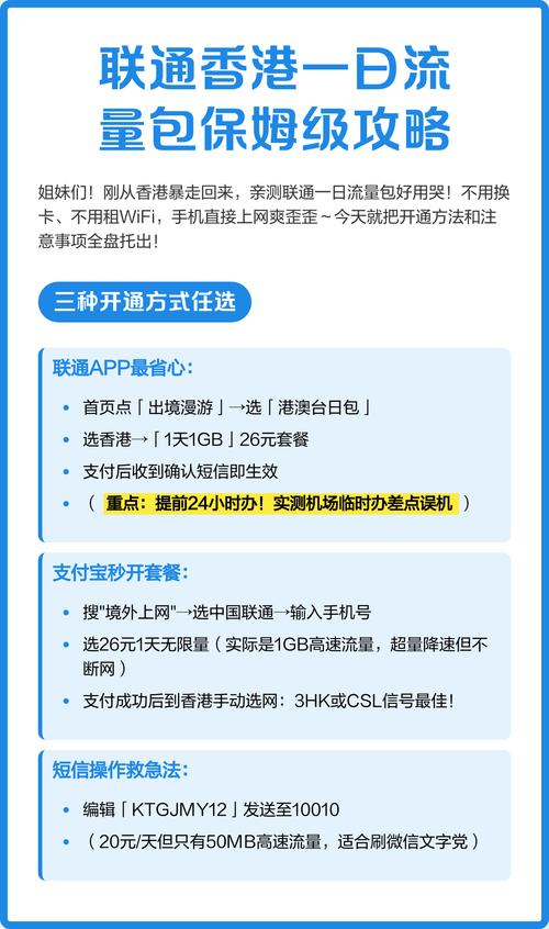 联通流量包亲测攻略免换卡即开即用三种开通方式 避坑指南全解析