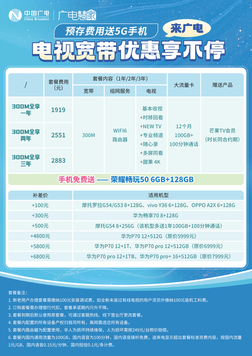 预存费用送5g手机电视宽带5折优惠享不停预存费用就送5g手机