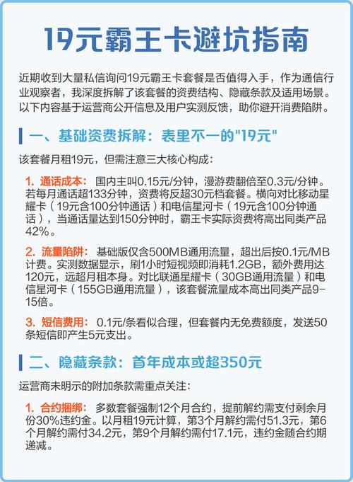 19元霸王卡避坑指南