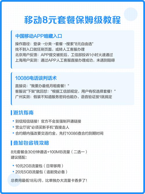 移动8元套餐保姆级教程