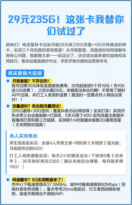 这张卡我替你们试过了 电信星跃卡实测总结月租29元享235g流量