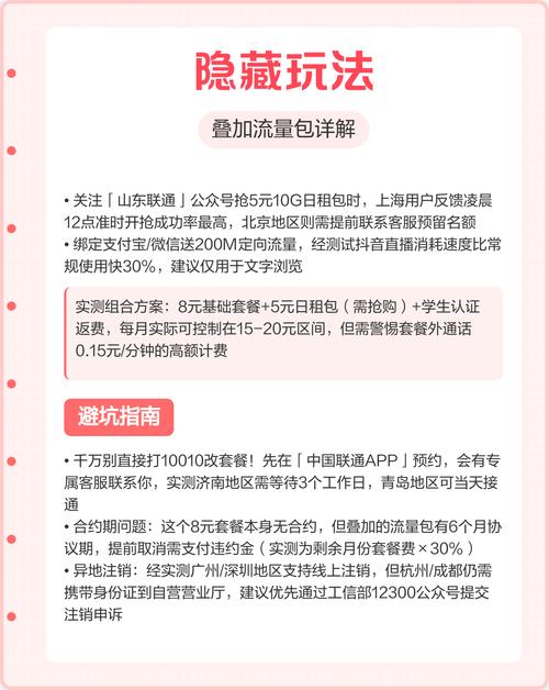 山东联通8元套餐保姆级攻略