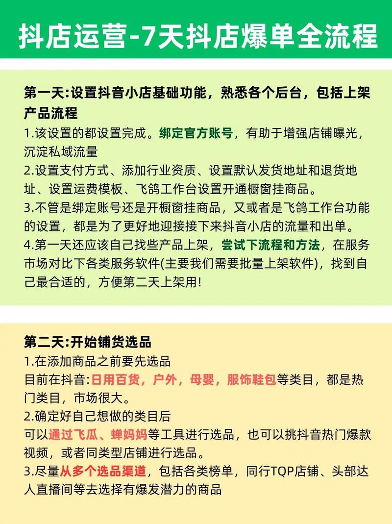 抖店运营七天爆单全流程新手开网店 抖店运营 抖店动销