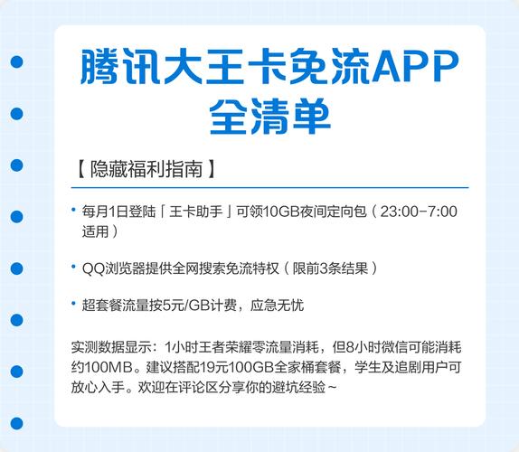 腾讯大王卡免流app全清单