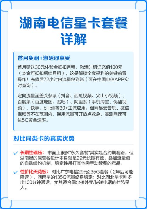 湖南电信星卡29元流量版深度解析 套餐核心优势 终身29元套餐