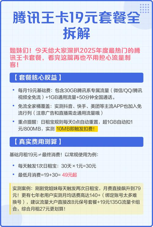 联通王卡19元月套餐：学生党必备腾讯系免流+隐藏福利全揭秘