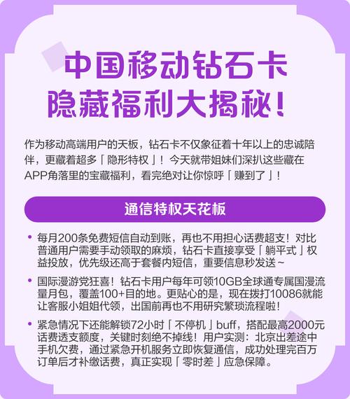 中国移动钻石卡隐藏福利大揭秘