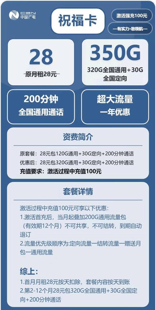 2025广电流量卡深度测评28元350g套餐到底值不值是不是真的