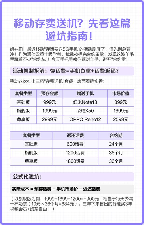 移动存费送机先看这篇避坑指南