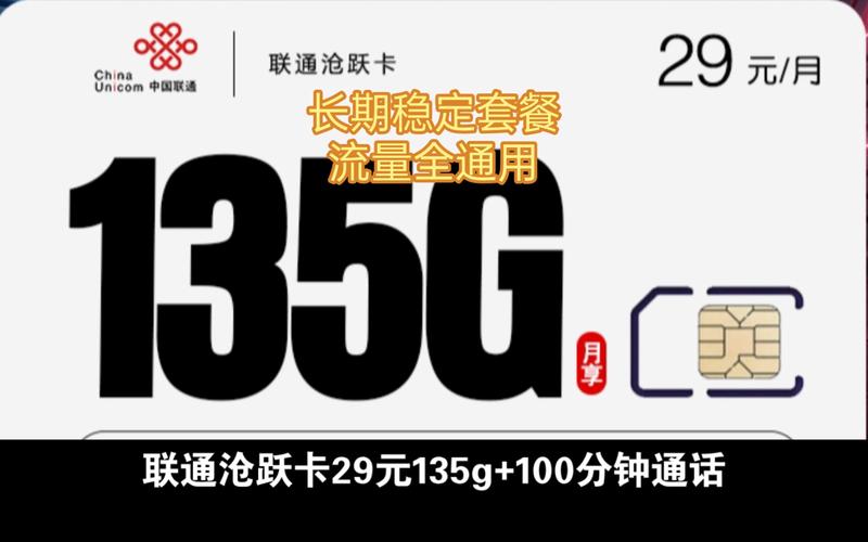 联通29元135g 100分钟沧跃卡