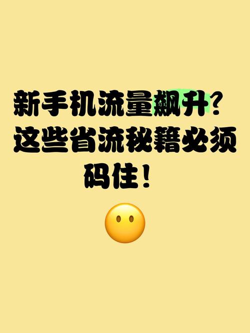 新手机流量飙升这些省流秘籍必须码住