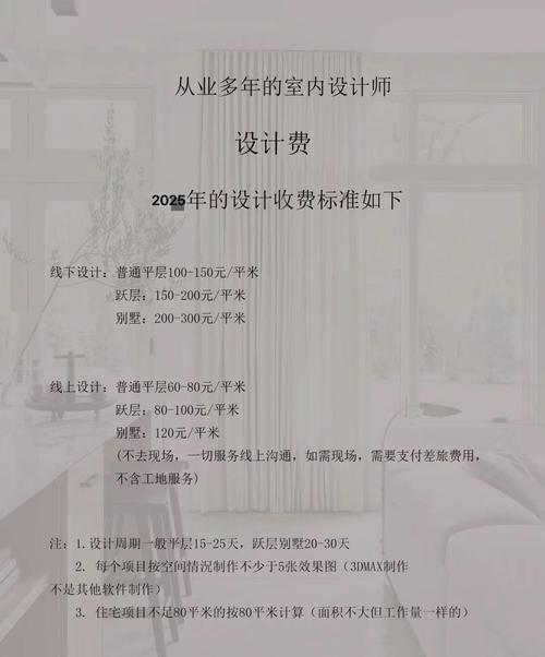 2025年设计收费标准详解