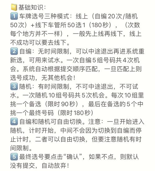 网上选车牌号全攻略