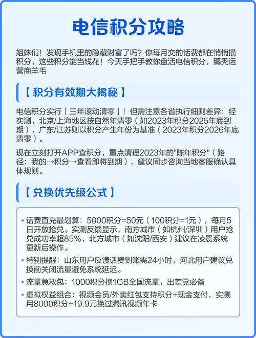 电信积分攻略别让积分过期浪费
