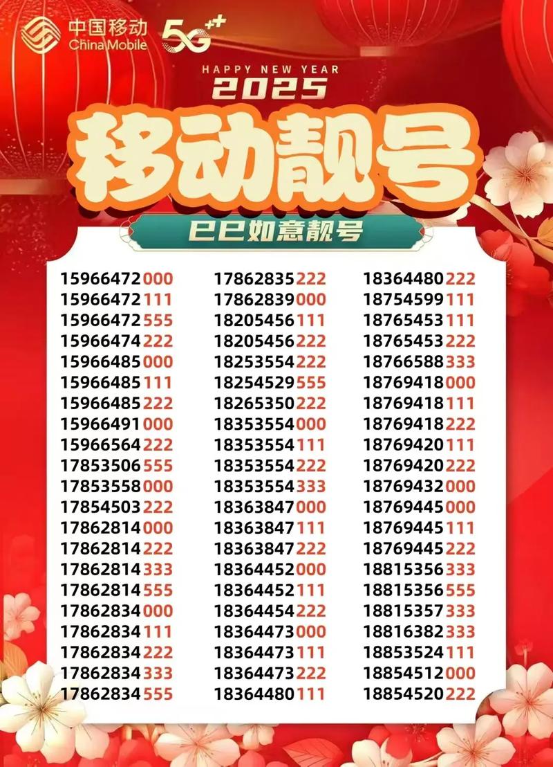 靓号让你的通信更加顺畅信息传递更加迅速 移动