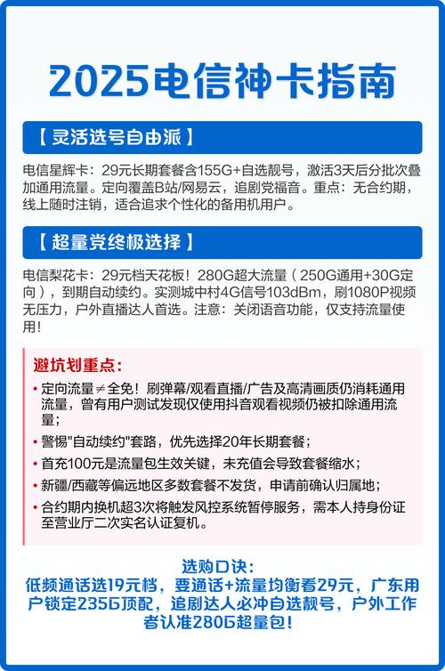 2025电信神卡指南 19元档性价比王者 电信蕉叶卡月租19